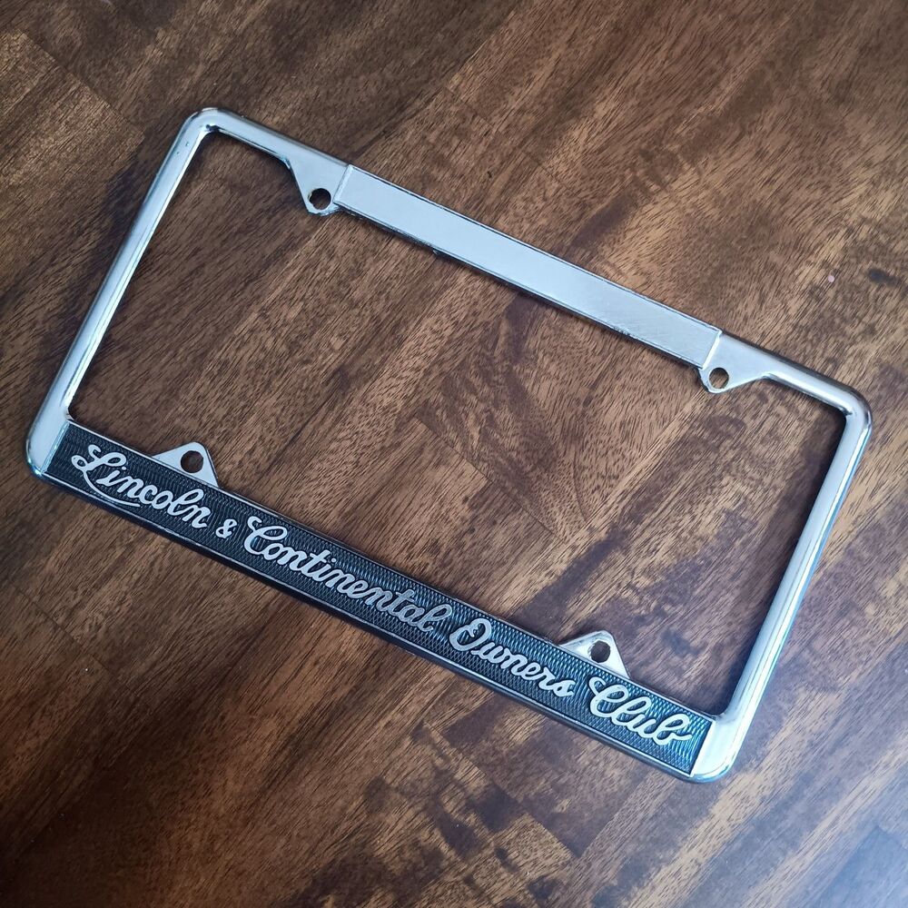 VTG LCOC License Plate Frame Discontinued Old Stock Polished Chrome Retro Car